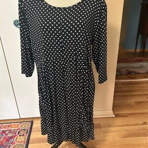 Polka Dot Black and White Dress